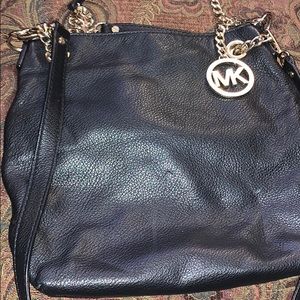 Michael kors black leather purse